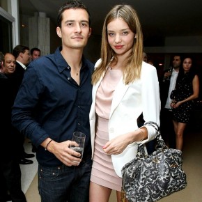 Miranda Kerr & Orlando Bloom Promote Rival Airlines