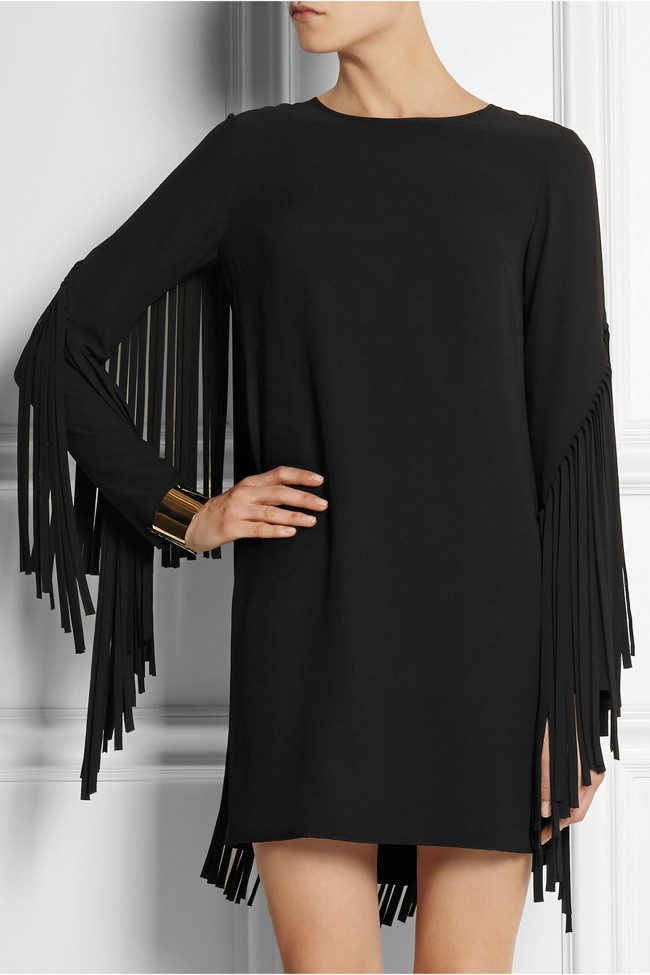 WTFSG_dkny-fringed-crepe-mini-dress