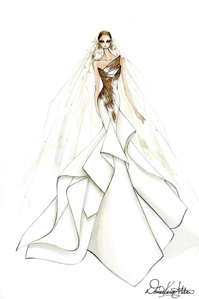 WTFSG_lady-gaga-wedding-dress-ideas-sketches_Donna-Karan