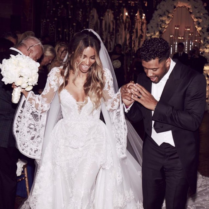 Ciara Ties the Knot in Cavalli Couture ...