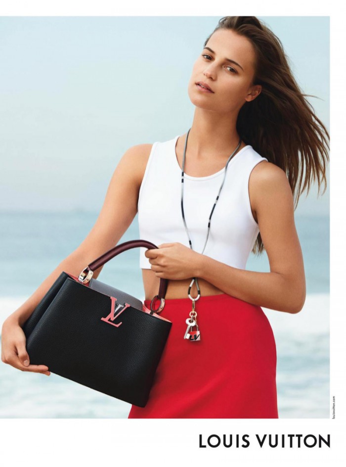 ALICIA VIKANDER--- 2015---- LOUIS VUITTON CITY STEAMER BAG $4,250