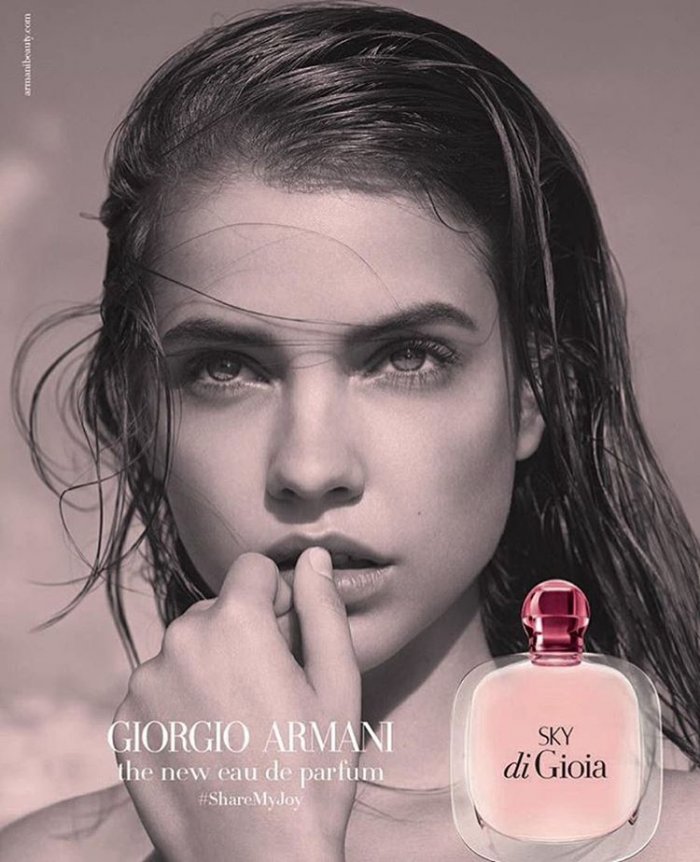 Barbara Palvin Stuns in Giorgio Armani Acqua di Sky Fragrance