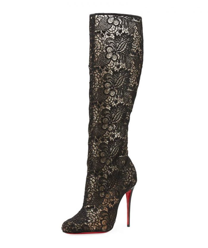 lace louboutin boots