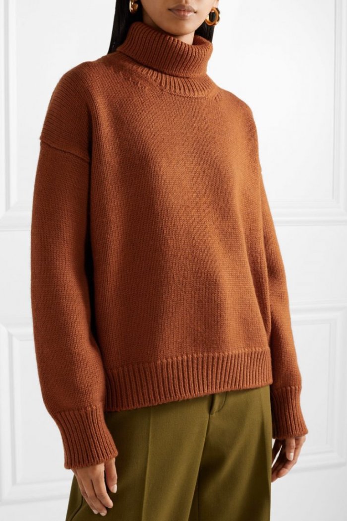 Mansur Gavriel Oversized Merino Wool Turtleneck Sweater Wardrobe