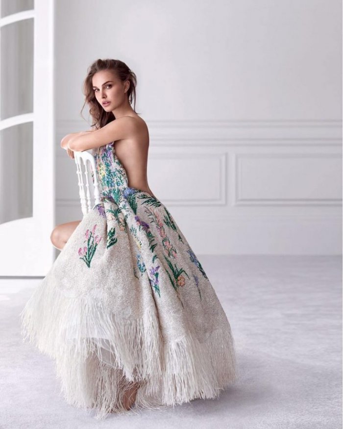 natalie portman dior dress