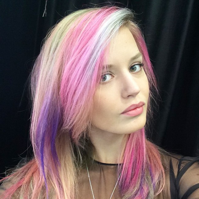 8 Models Who Rock Rainbow Colored Hair 