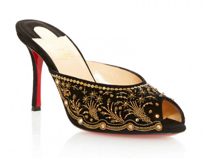 Gilded Feet: Christian Louboutin x Moda Operandi’s Embroidered Shoes ...